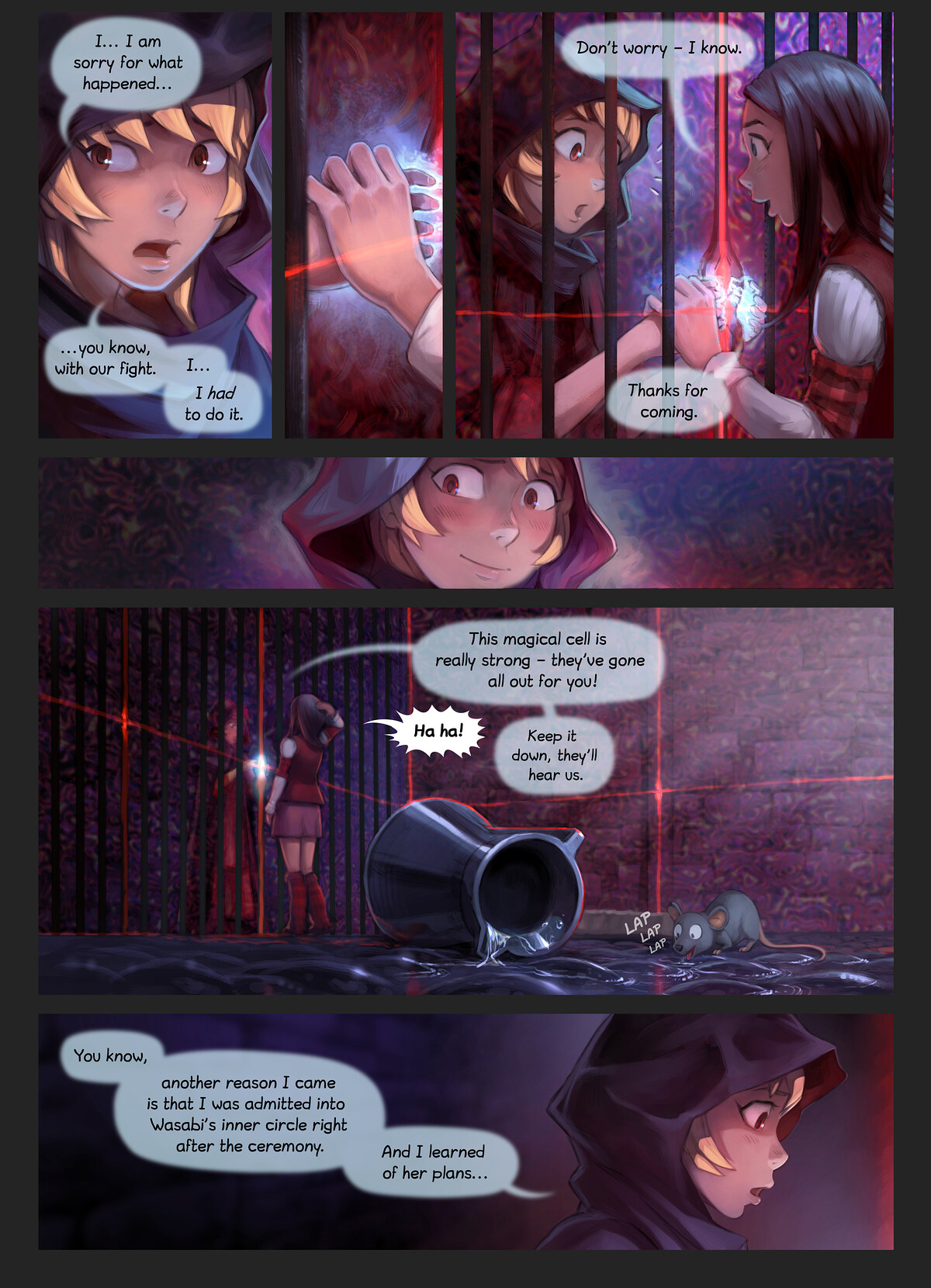 Pepper & Carrot, The Surprise Attack, page 4. English comic artwork by David Revoy.