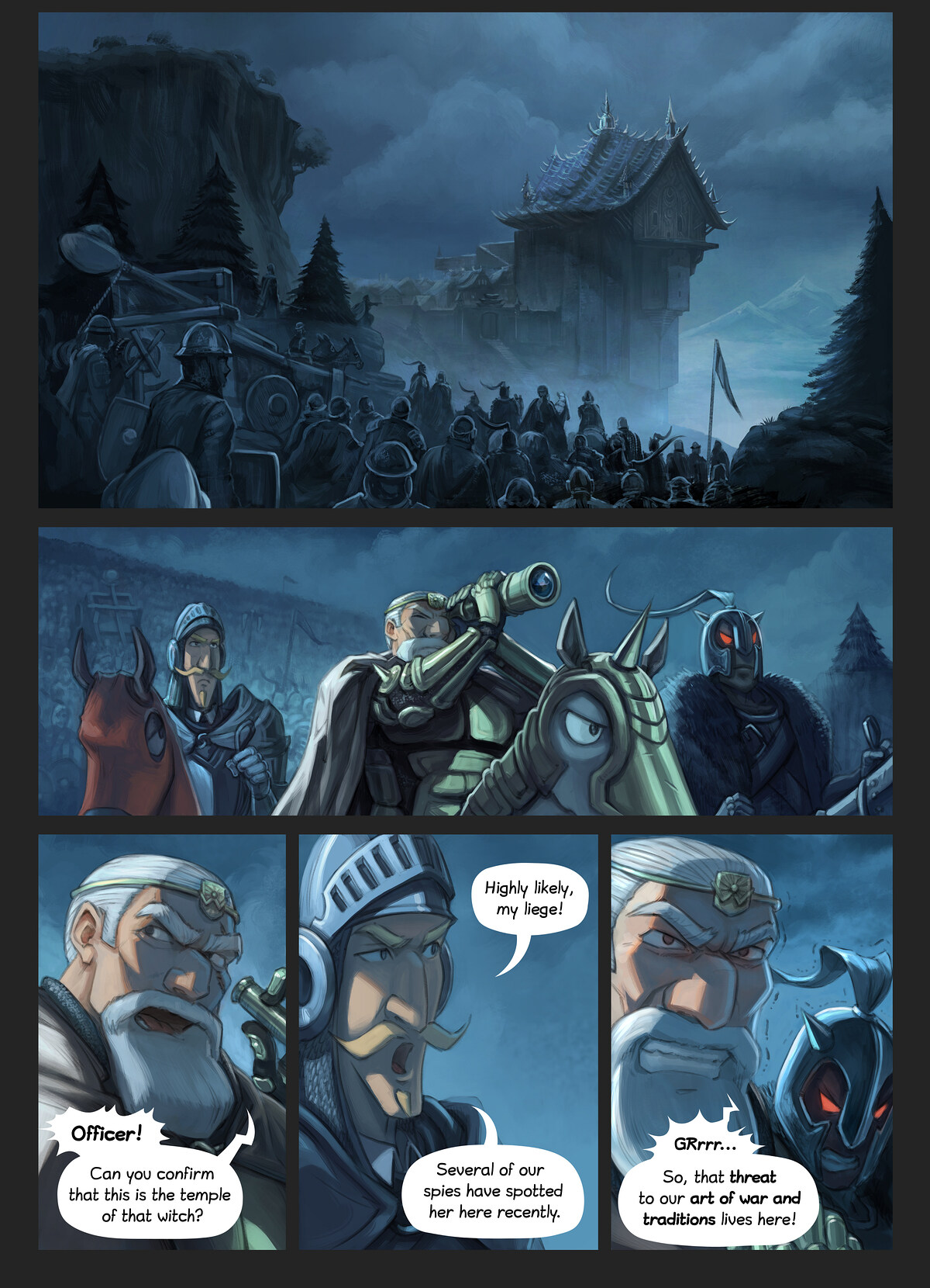 Pepper & Carrot, The Surprise Attack, page 7. English comic artwork by David Revoy.