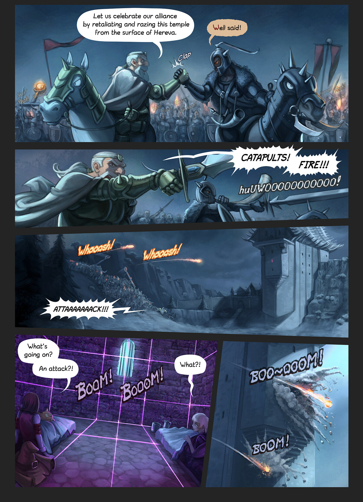 Pepper & Carrot, The Surprise Attack, page 8. English comic artwork by David Revoy.