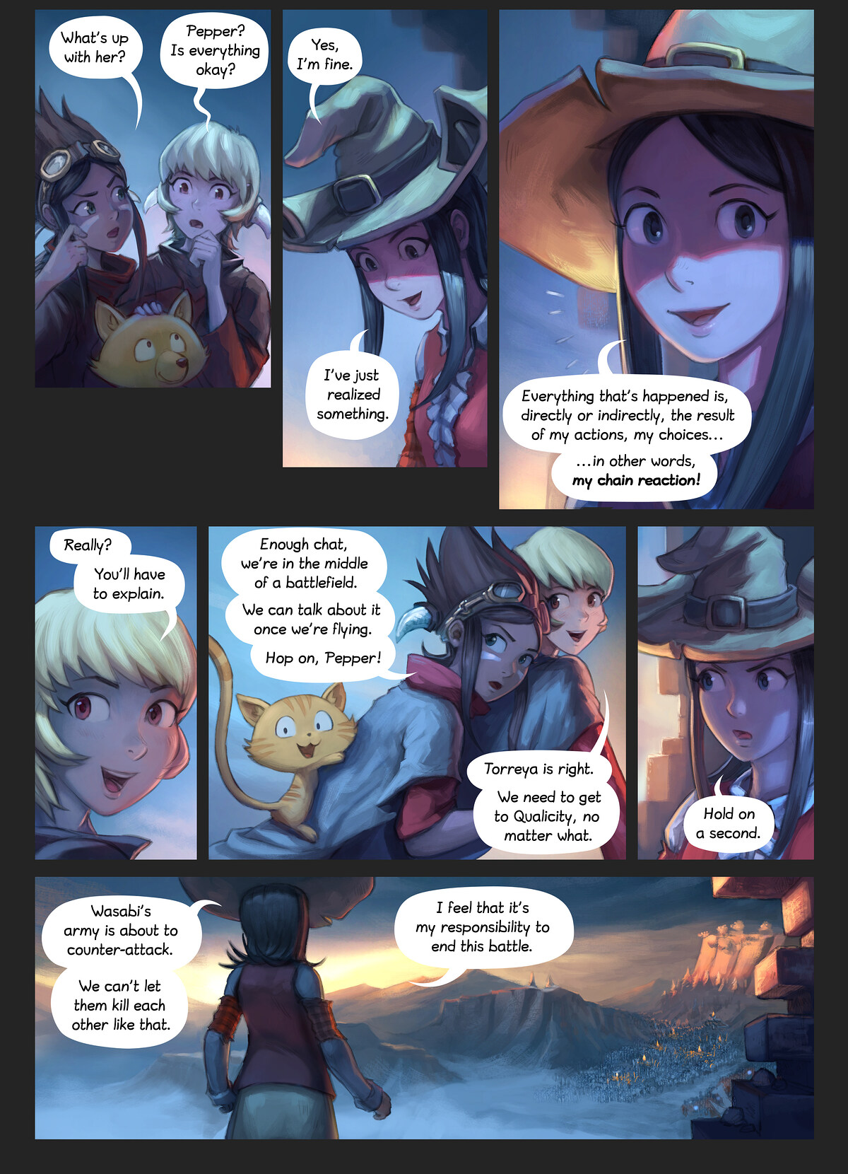 Pepper & Carrot, The Surprise Attack, page 11. English comic artwork by David Revoy.
