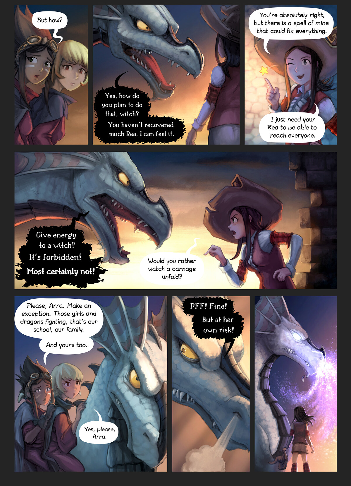 Pepper & Carrot, The Surprise Attack, page 12. English comic artwork by David Revoy.