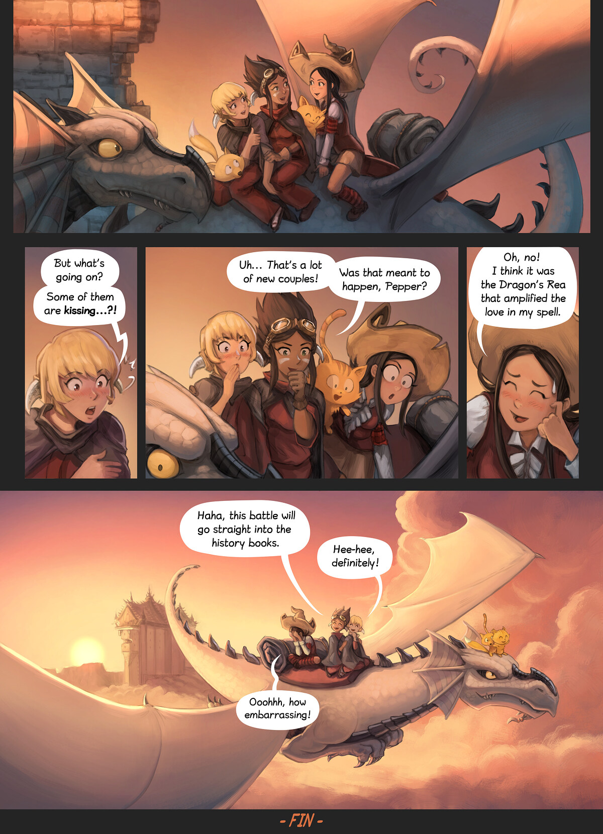 Pepper & Carrot, The Surprise Attack, page 15. English comic artwork by David Revoy.