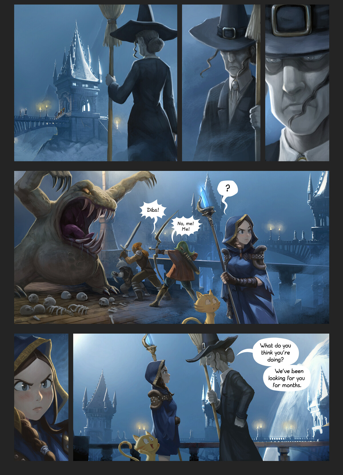 Pepper & Carrot, The Healer, page 3. English comic artwork by David Revoy.