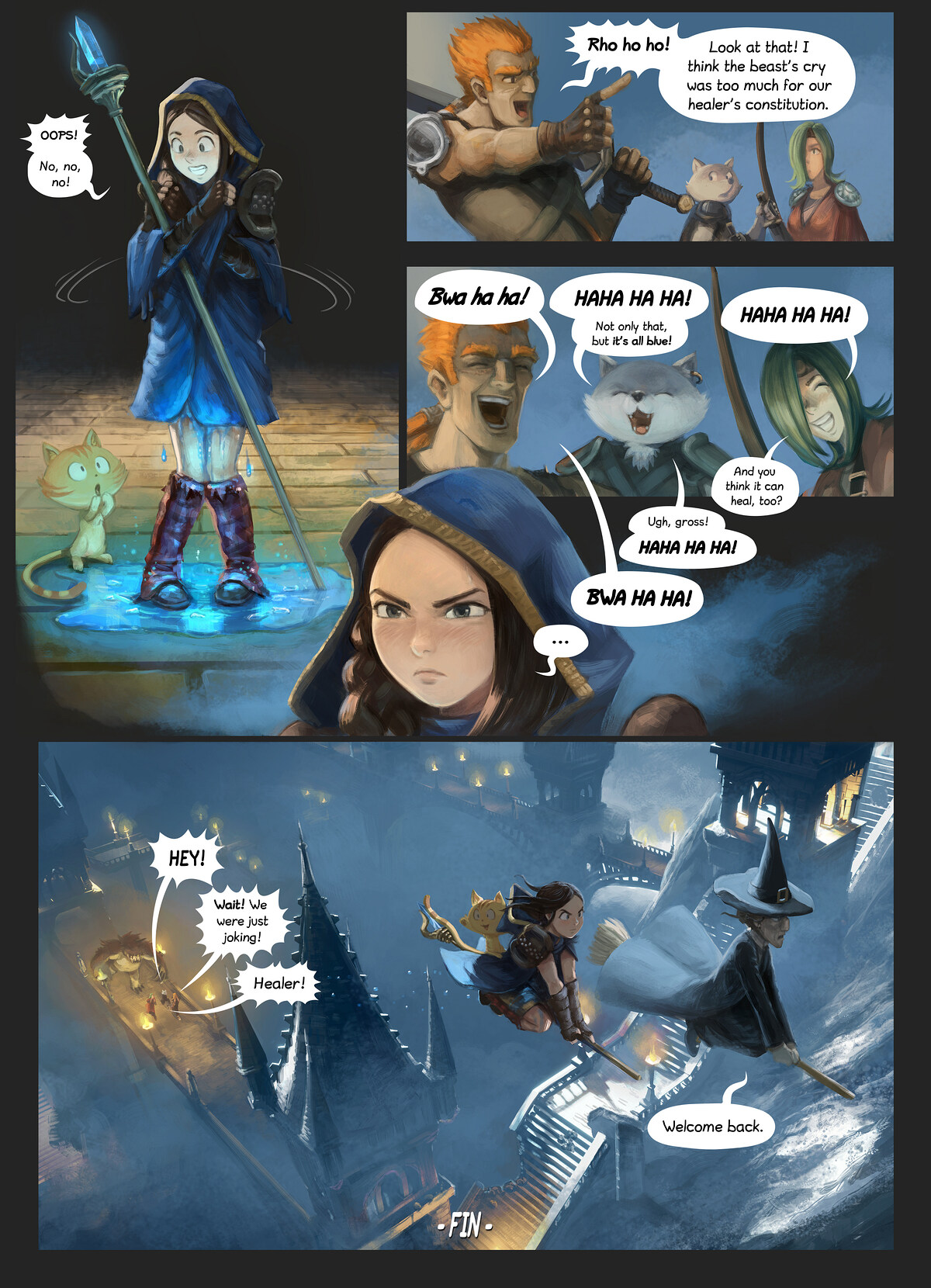 Pepper & Carrot, The Healer, page 8. English comic artwork by David Revoy.