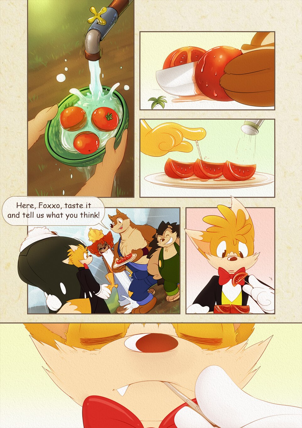 Wuffle, Farming Foxxo, page 10. English comic artwork by Piti Yindee.