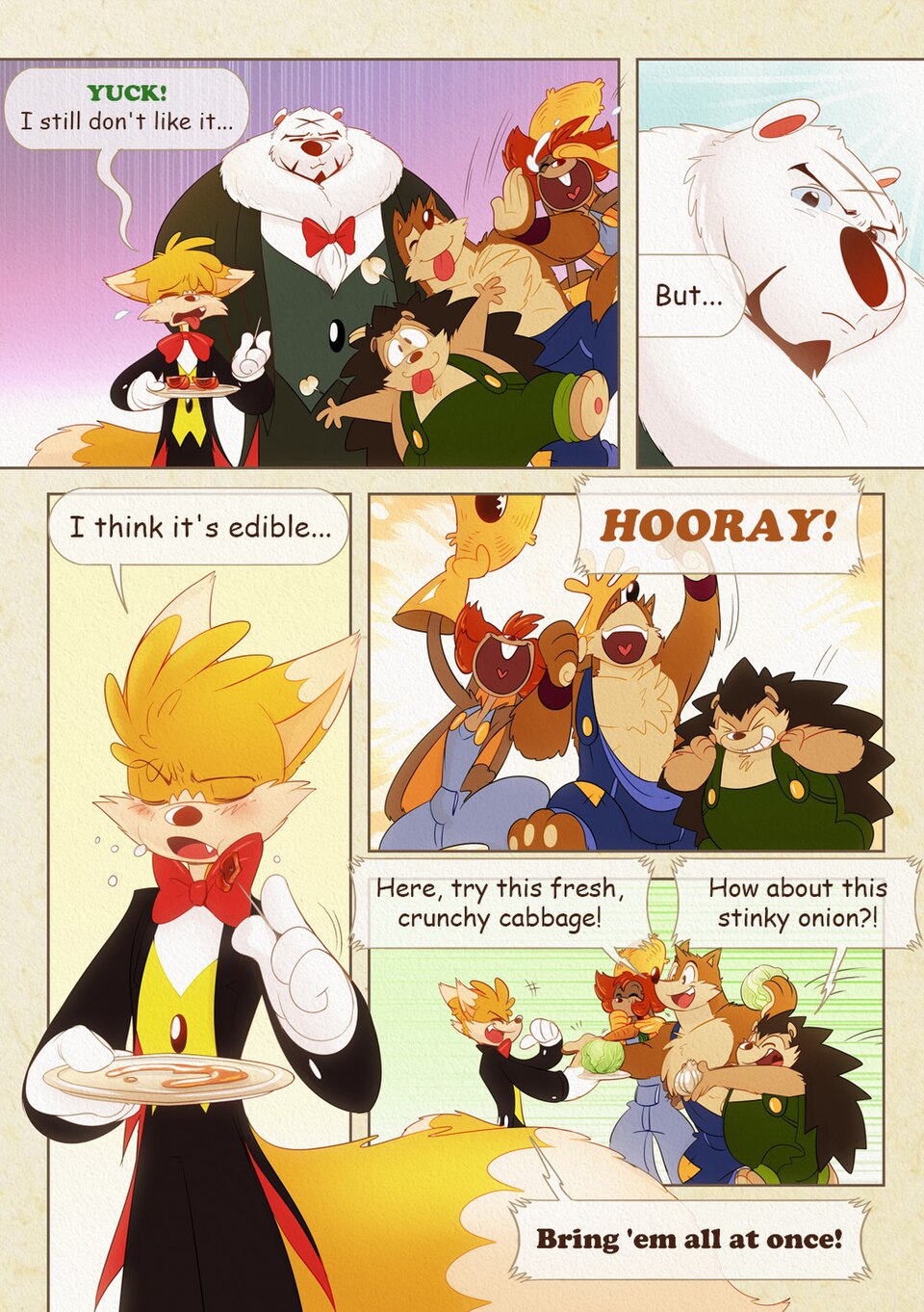 Wuffle, Farming Foxxo, page 11. English comic artwork by Piti Yindee.