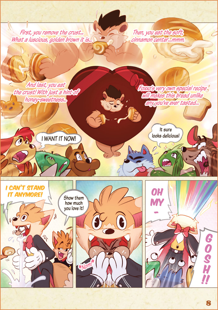 Wuffle, Foxxo's Bakery, page 8. English comic artwork by Piti Yindee.