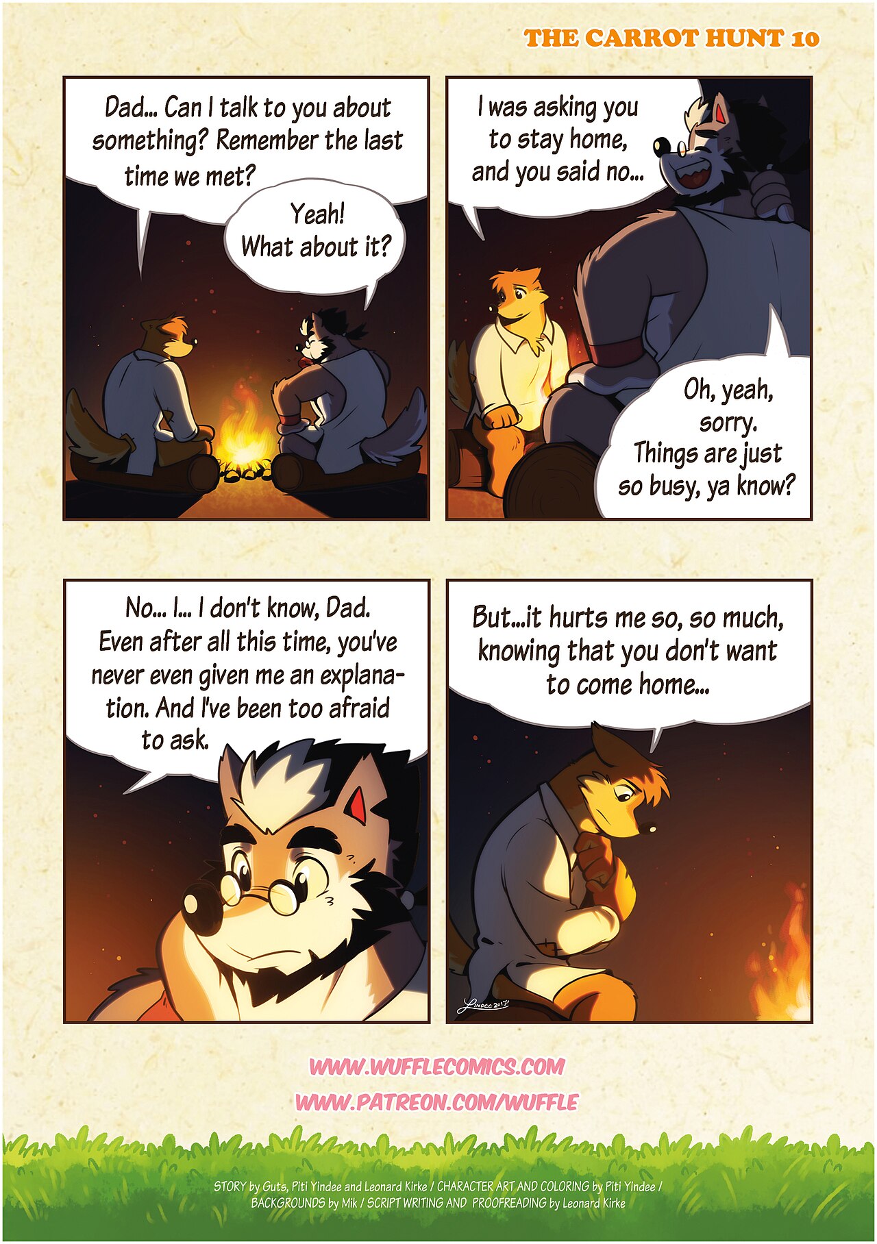 Wuffle, The Carrot Hunt, page 10. English comic artwork by Piti Yindee.