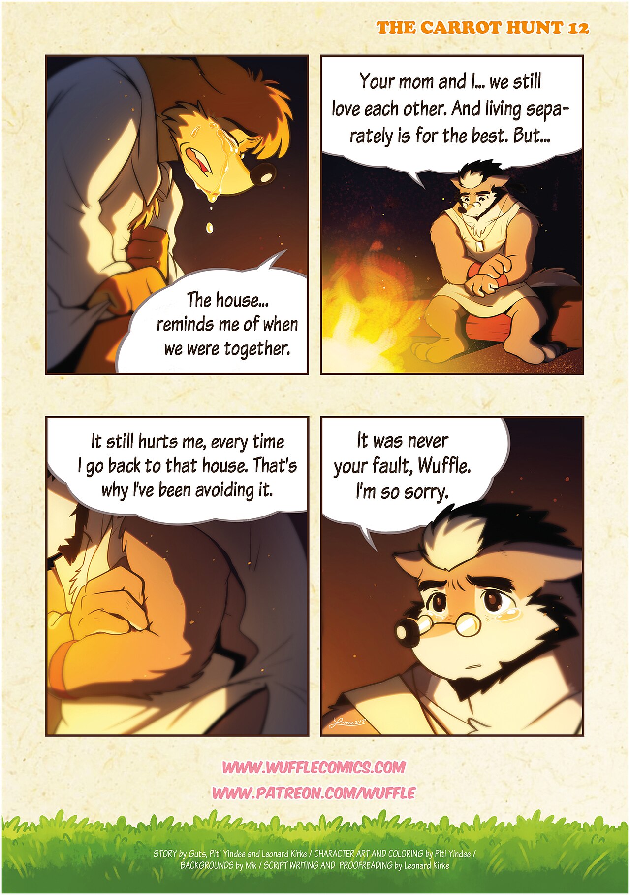 Wuffle, The Carrot Hunt, page 12. English comic artwork by Piti Yindee.