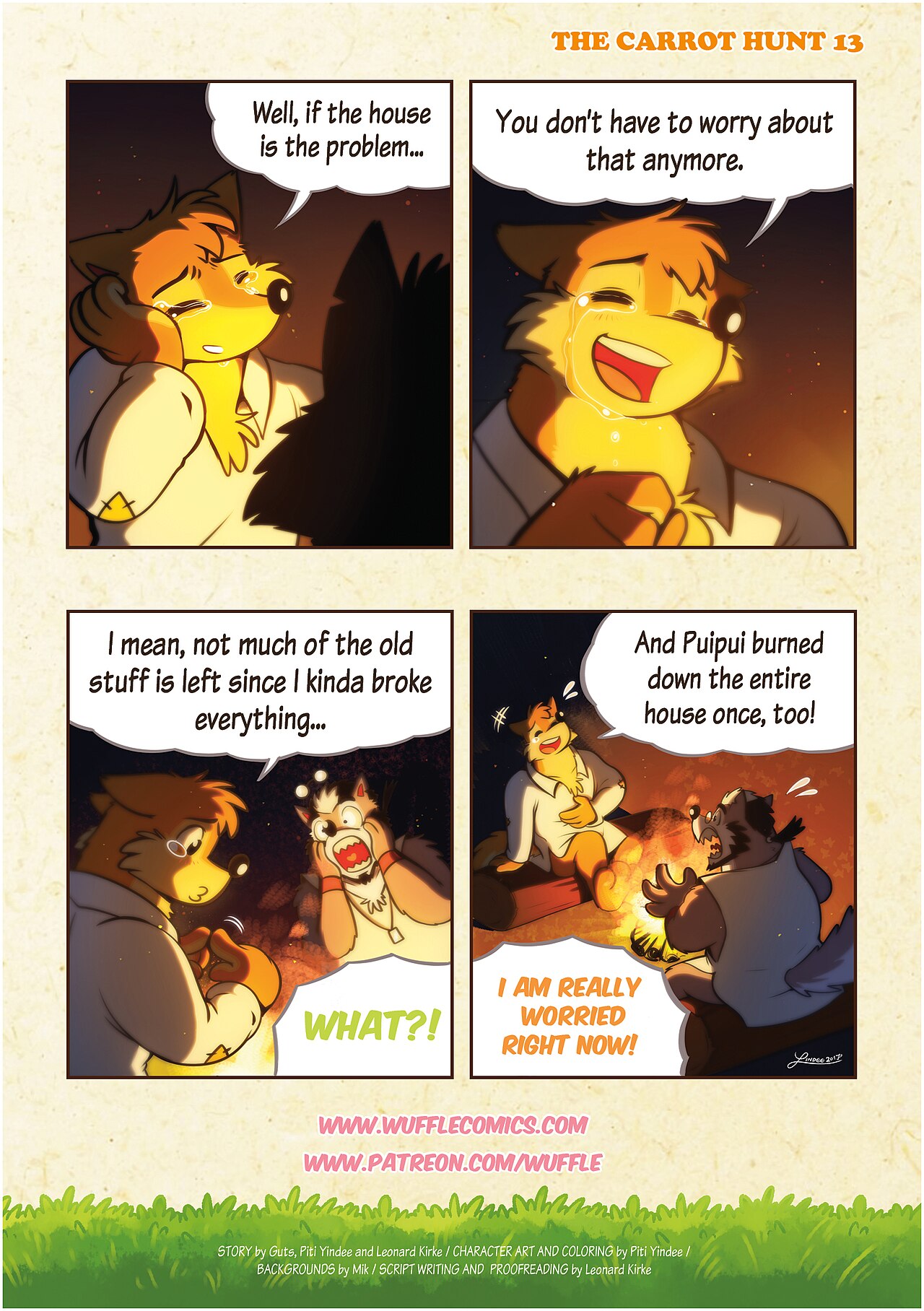 Wuffle, The Carrot Hunt, page 13. English comic artwork by Piti Yindee.