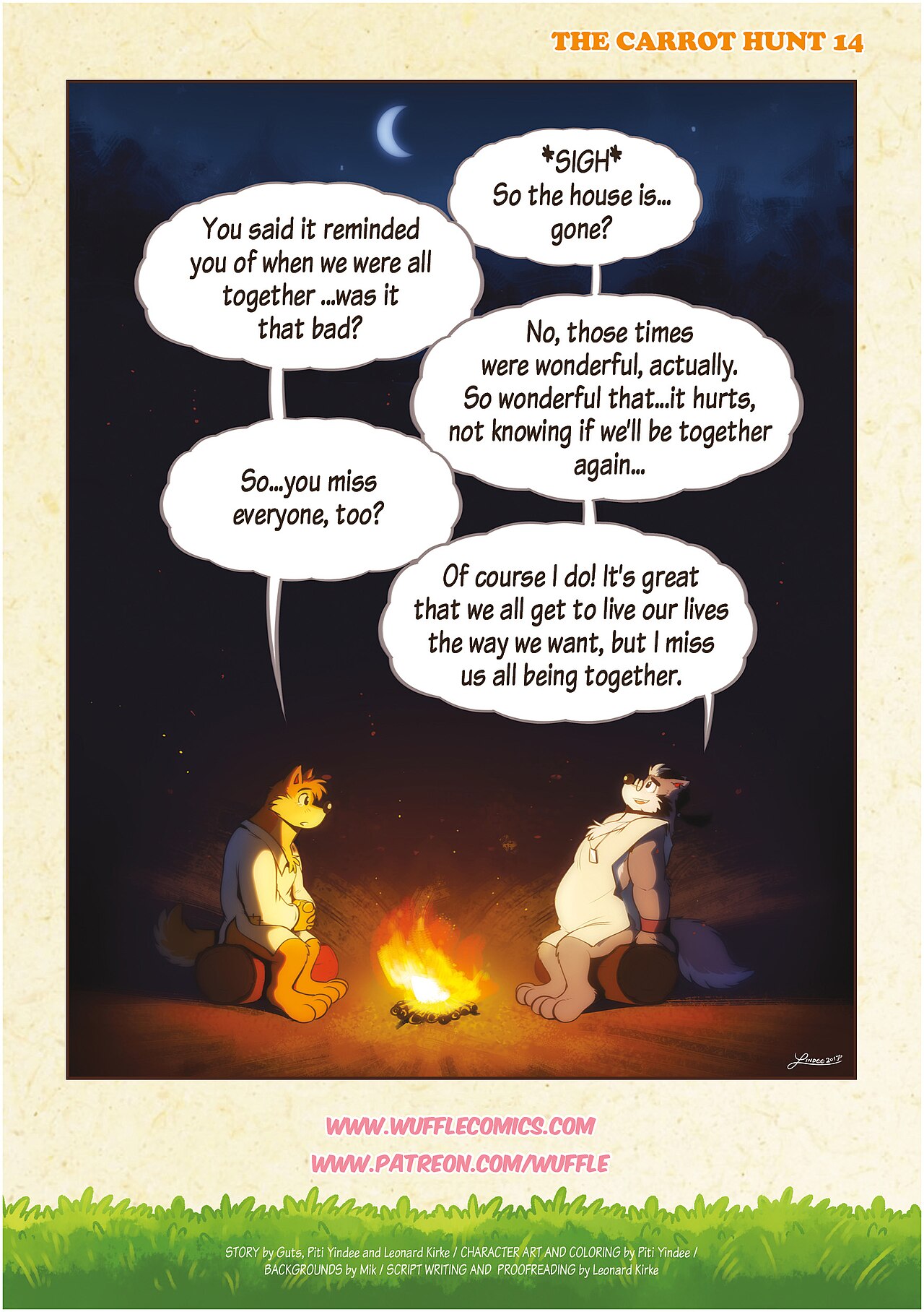 Wuffle, The Carrot Hunt, page 14. English comic artwork by Piti Yindee.