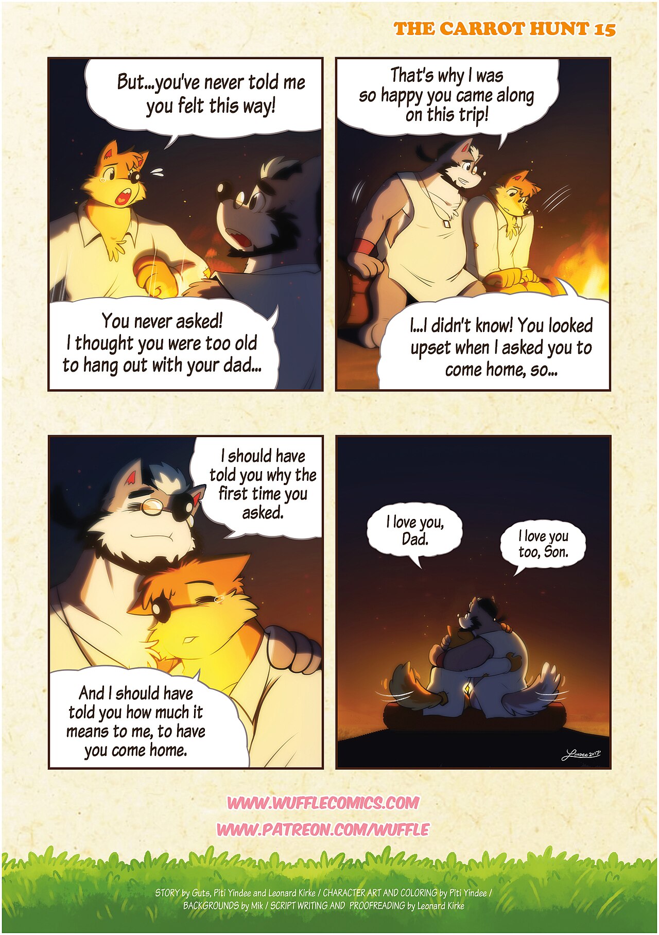 Wuffle, The Carrot Hunt, page 15. English comic artwork by Piti Yindee.