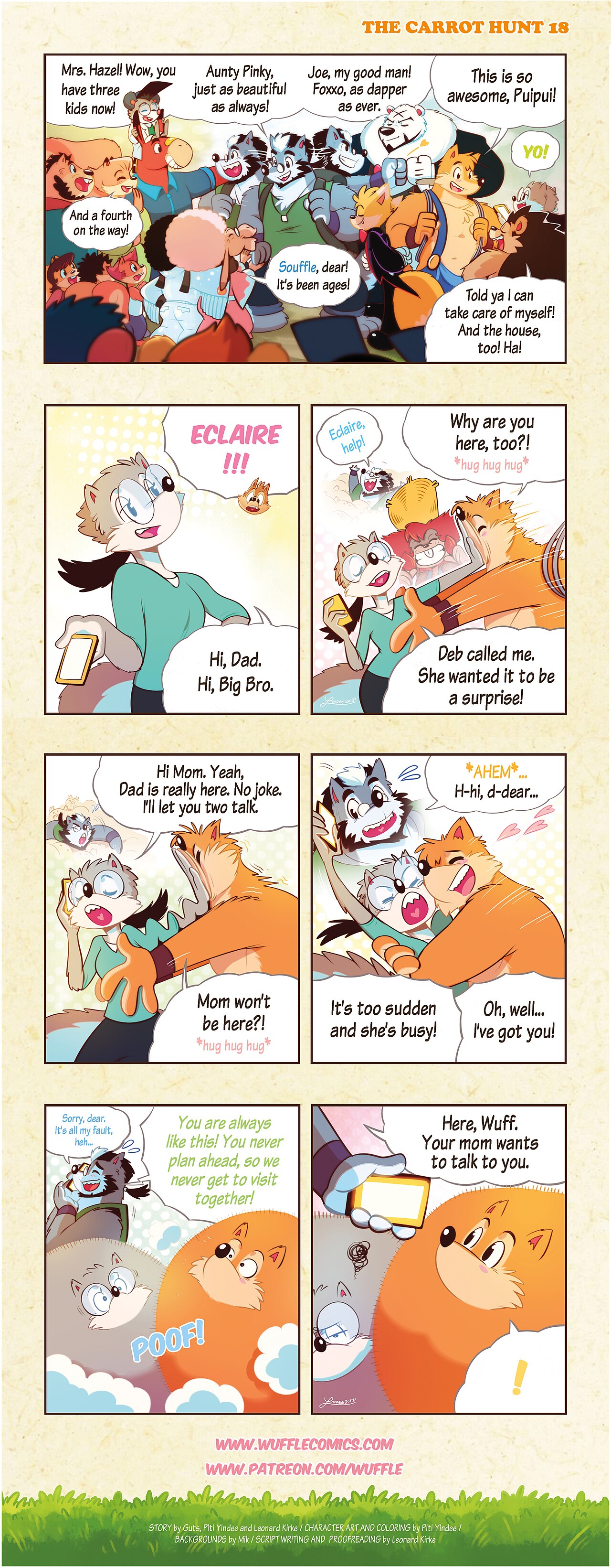 Wuffle, The Carrot Hunt, page 18. English comic artwork by Piti Yindee.