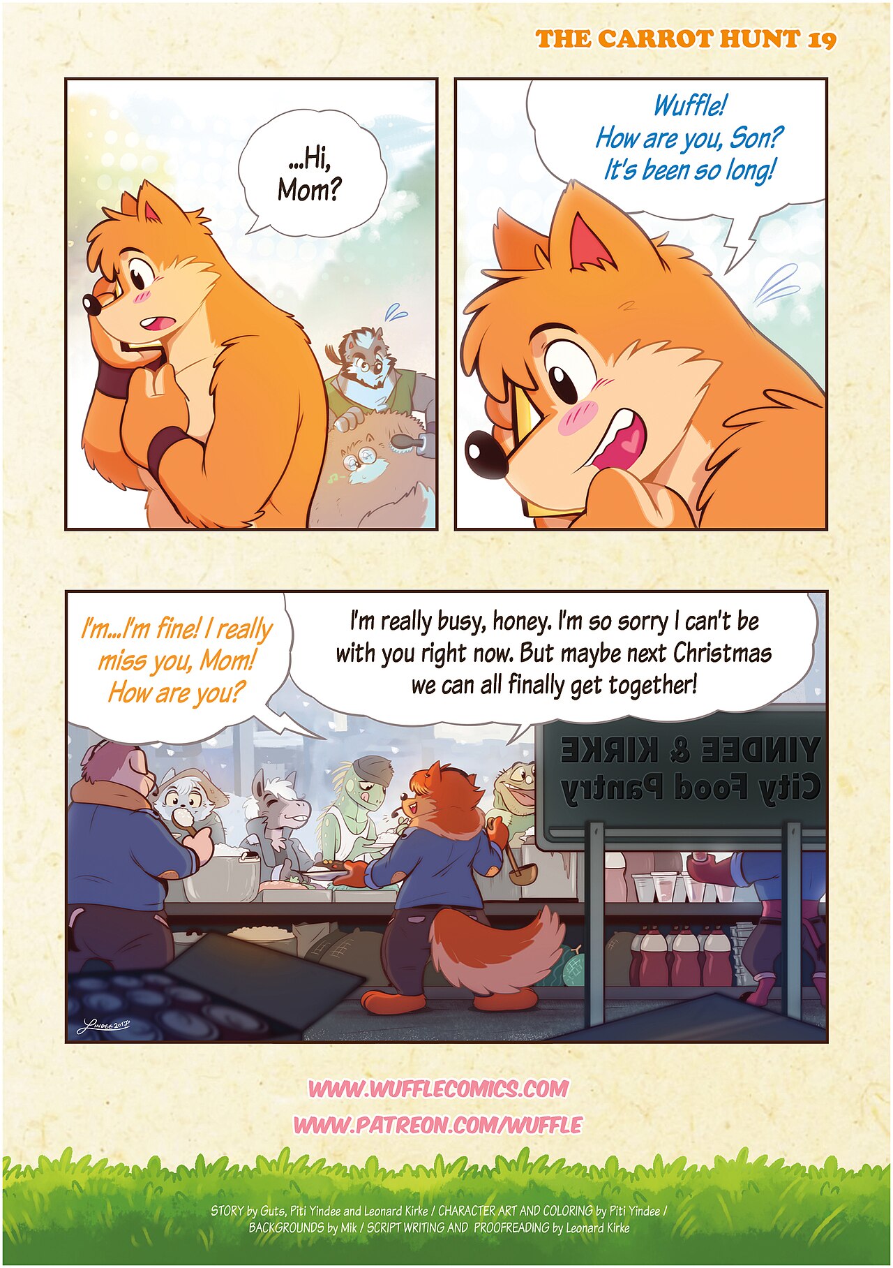 Wuffle, The Carrot Hunt, page 19. English comic artwork by Piti Yindee.