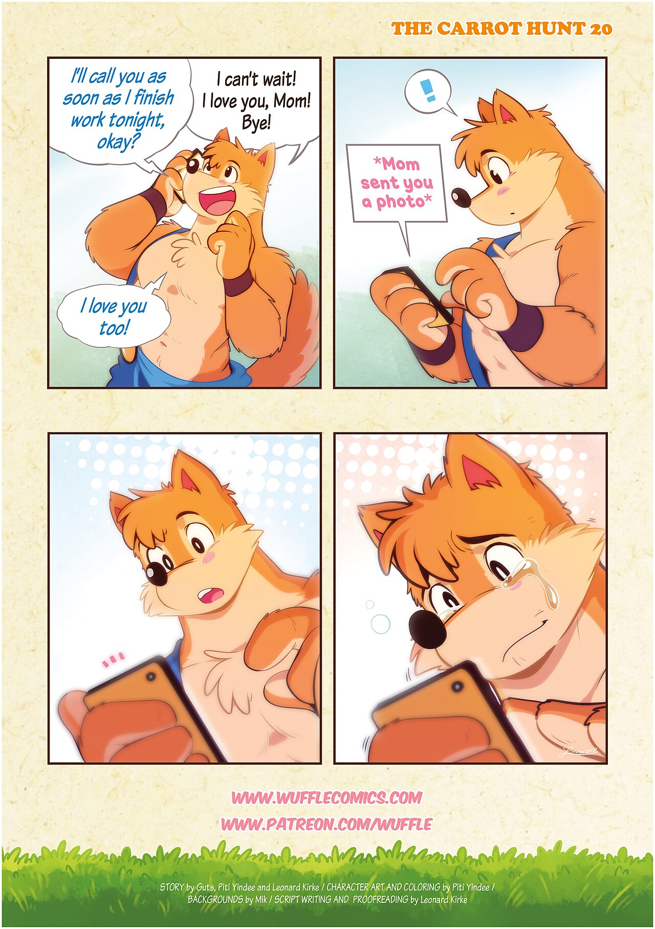 Wuffle, The Carrot Hunt, page 20. English comic artwork by Piti Yindee.