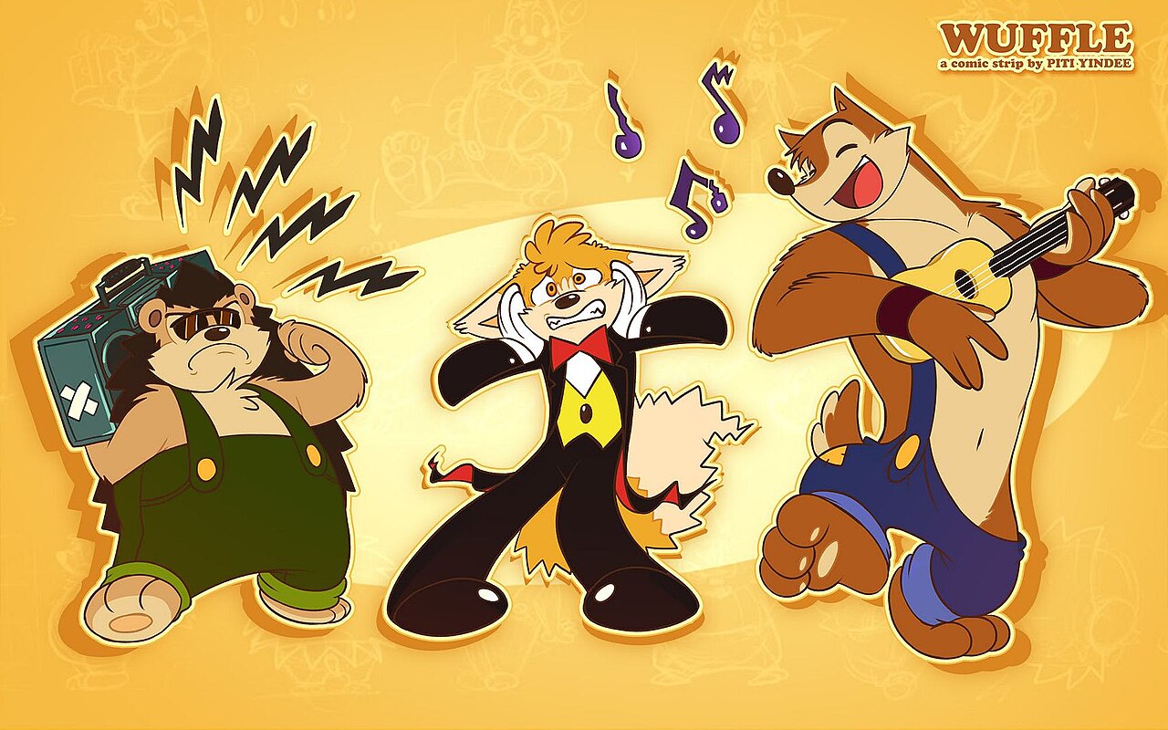 Wuffle artwork by Piti Yindee